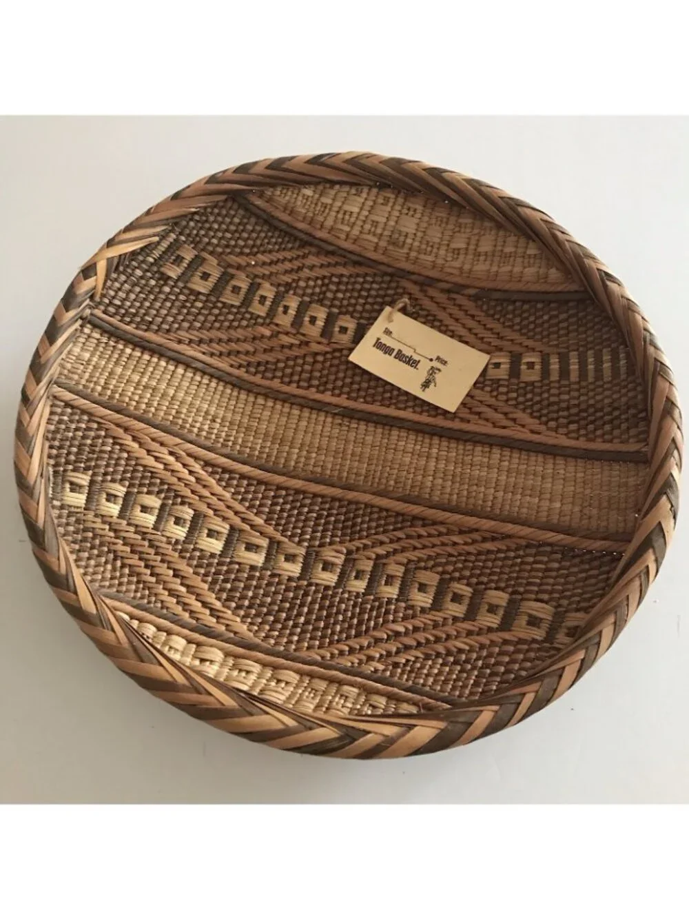 Vintage Handwoven Basket Mixed Lot Tonga Two Tone Coiled Mini Tribal Boho Native